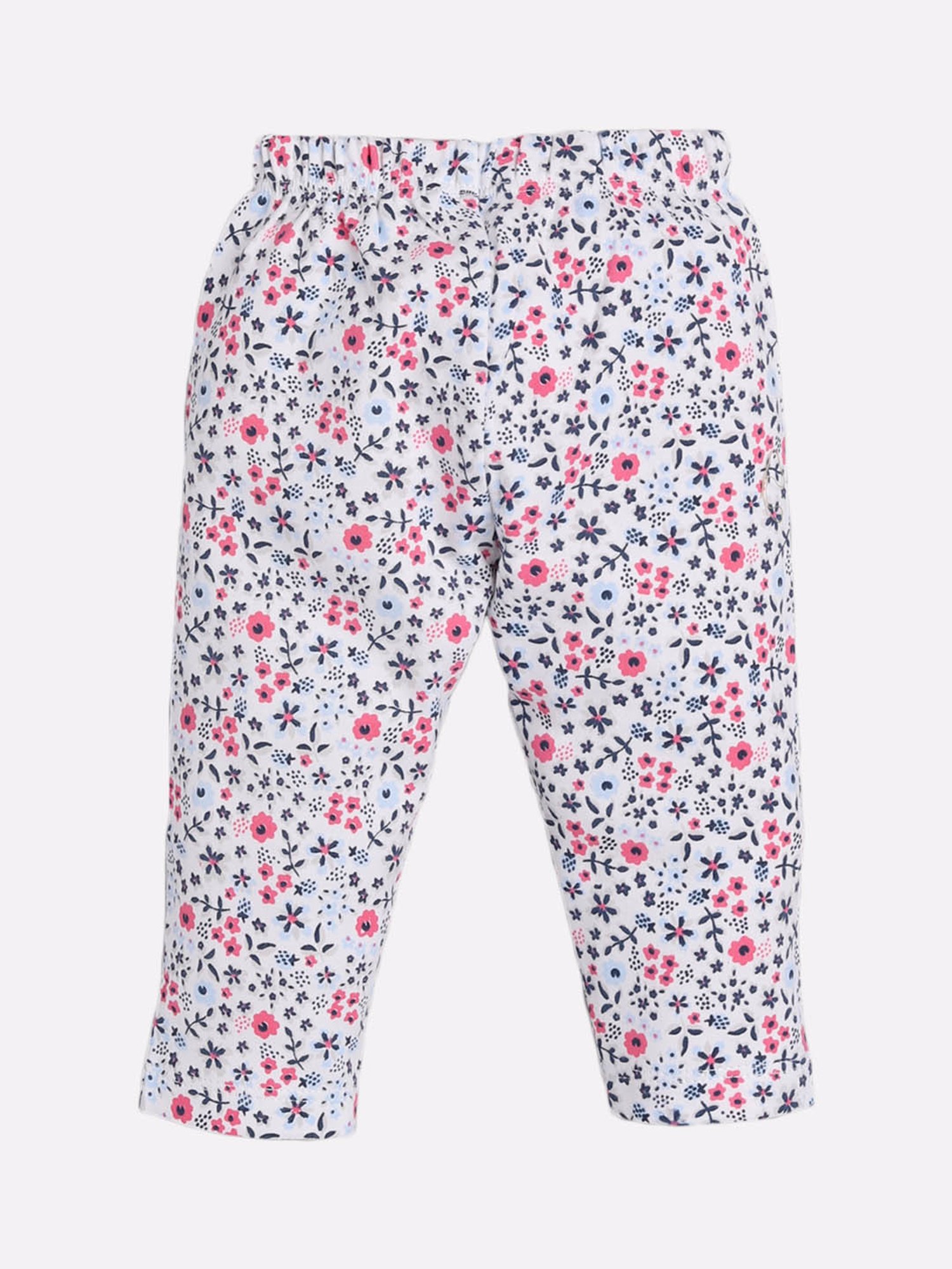 Baby Go Girls Fuchsia & White Printed Top with Pyjamas