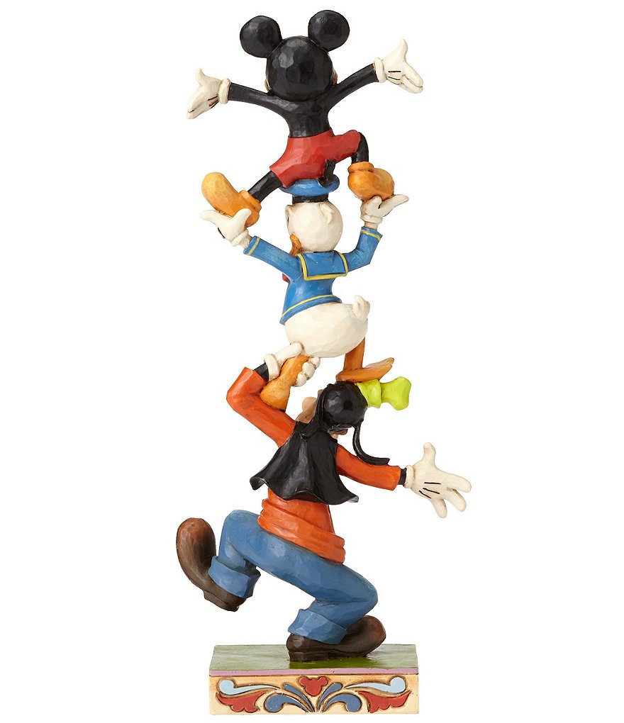 Disney Traditions Collection by Jim Shore Goofy, Donald Duck,and Mickey Mouse Stacked Figurine