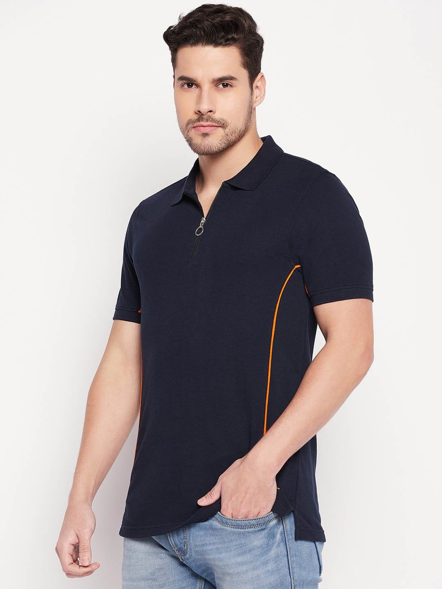 Club York Navy Regular Fit Polo T-Shirt