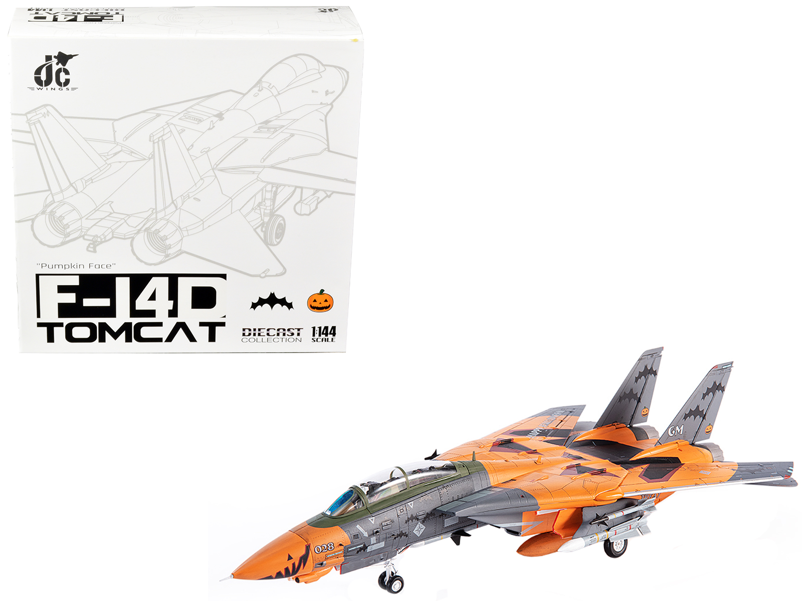 Grumman F-14B Tomcat Fighter Aircraft "VF-103 Jolly Rogers USS George Washington" (2000) United States Navy "Air Power Series" 1/72 Diecast Model by Hobby Master