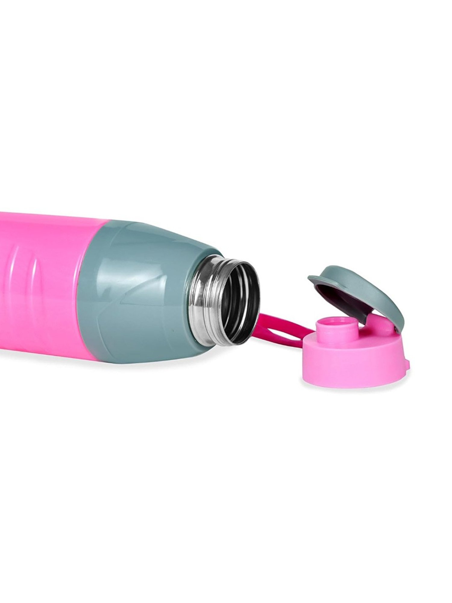 Varmora Gripo Pink Stainless Steel Insulated Inner Steel Outer Plastic Water Bottle - 700 ml