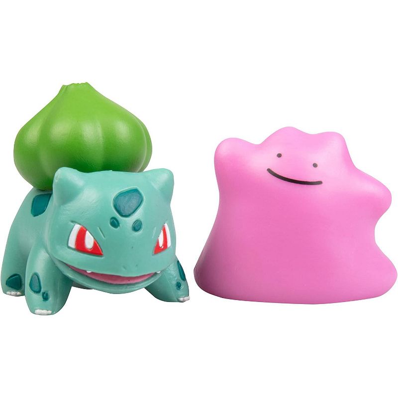 Jazwares Pokemon Battle Figure Multi Pack Set with Launching Action - Includes Ash, Pikachu, Zubat, Eevee, Ditto and Bulbasaur, 6 Pieces