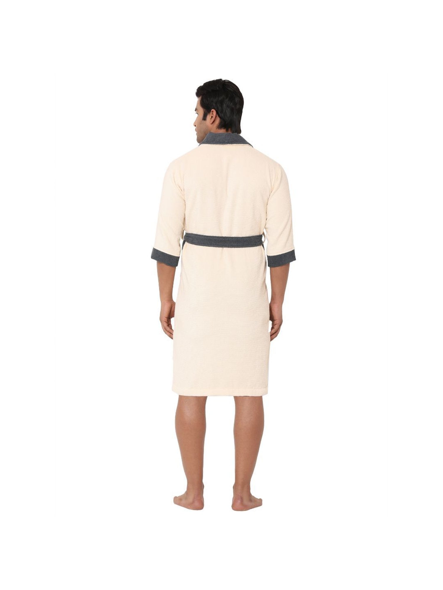 Spaces Cloudz Solid White Cotton Bathrobes