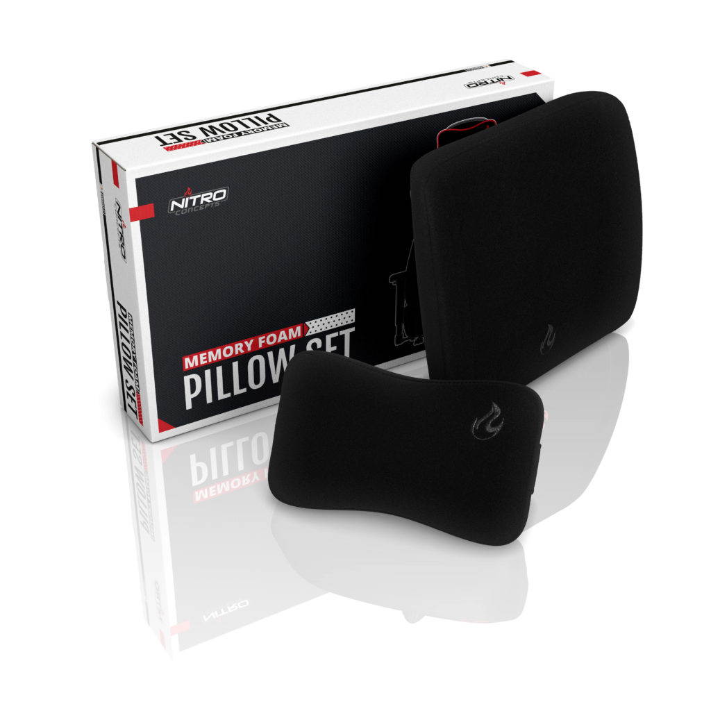 Nitro Concepts Memory Foam Pillow-Set Black/Red