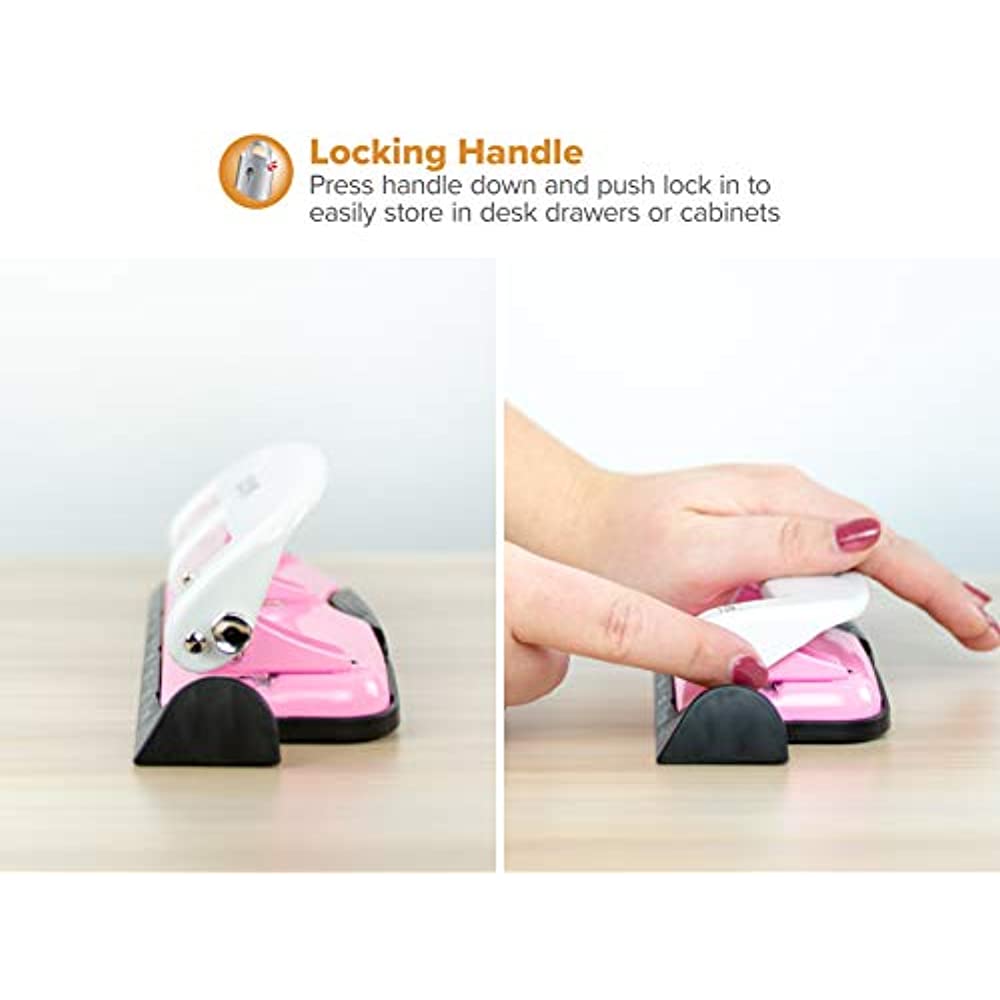 PAPERPRO 2188 ProPunch Pink Ribbon Compact 3Hole Punch