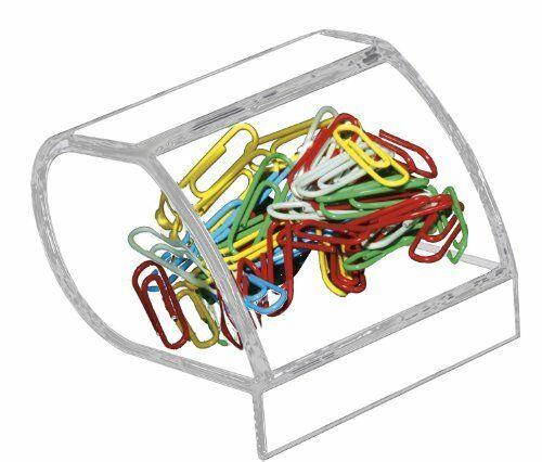 Kantek Acrylic Paperclip Holder - 1 Each - Clear (AD40)