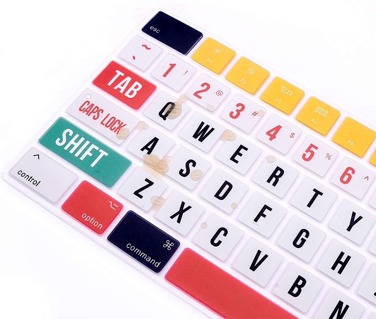 HRH for Apple iMac G6 MB110LL/B and MB110LL/A A1243 Keyboard with Numeric Keypad NumberPad Print with: Creative Big Font Design Silicone Keyboard Skin Cover [US Layout]