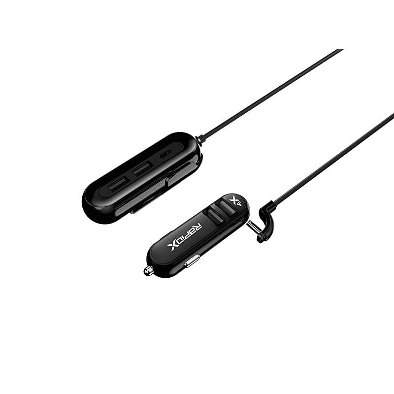 RXX5USBBOBPL X5 Plus Car Charger 5 USB Ports QC 30Type CBlack on Black