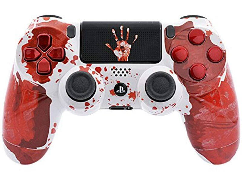 "Bloody Hands" Ps4 Custom UN-MODDED Controller Exclusive Unique Design with CUSTOM TOUCHPAD