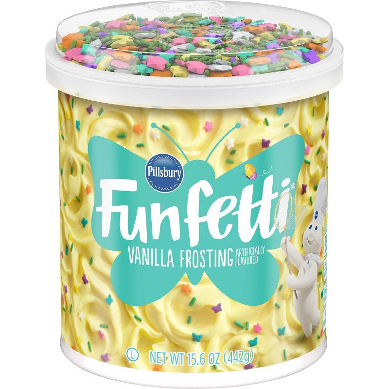 Pillsbury Funfetti Spring Vanilla Flavored Frosting - 15.6oz