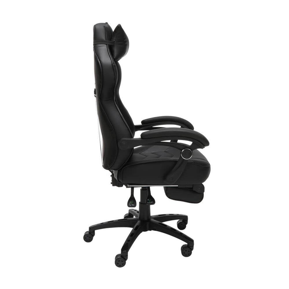 RESPAWN 110 Racing Style Gaming Chair, Reclining Ergonomic Leather Chair with Footrest, in White (RSP-110-WHT)