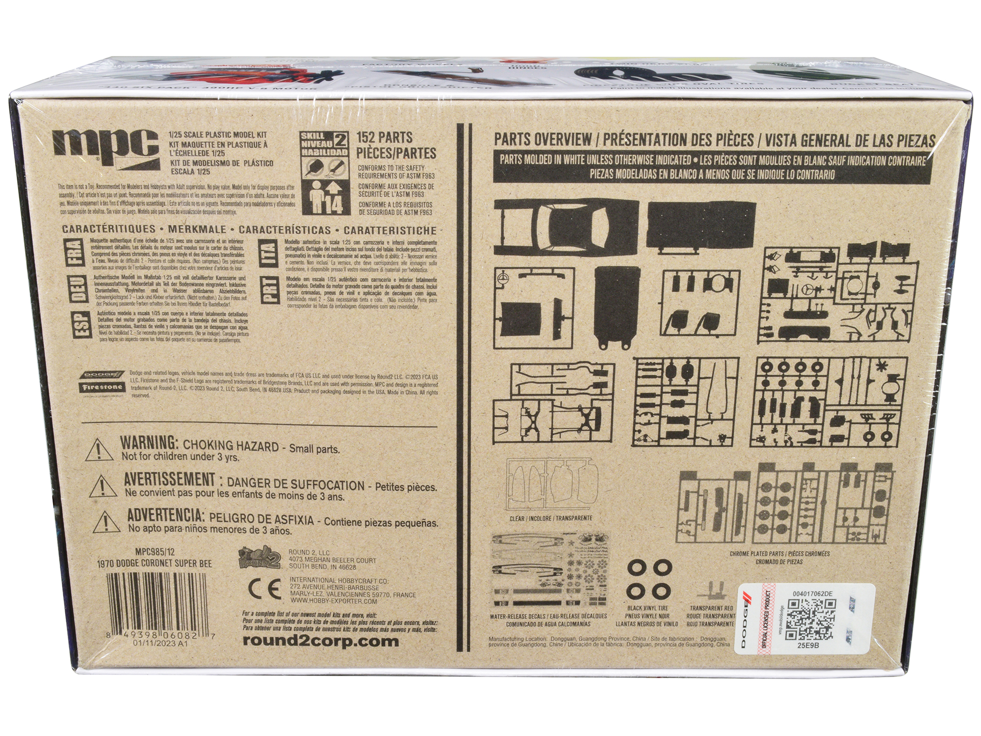 Level 4 Model Kit 1970 Dodge Challenger T/A "Streetburner" 2-in-1 Kit 1/24 Scale Model by Revell