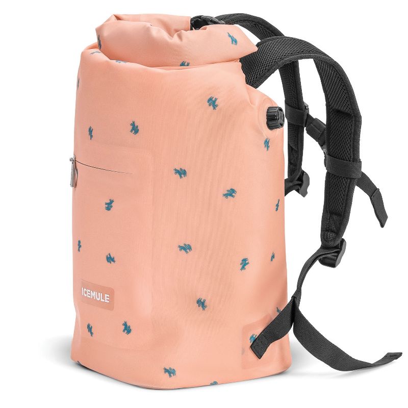 IceMule 1008-SB Jaunt Sunset Blue Mule Large Portable Soft Sided Roll Top 15L 12 Can Insulated Waterproof Camping Picnic Backpack Cooler Sling Bag