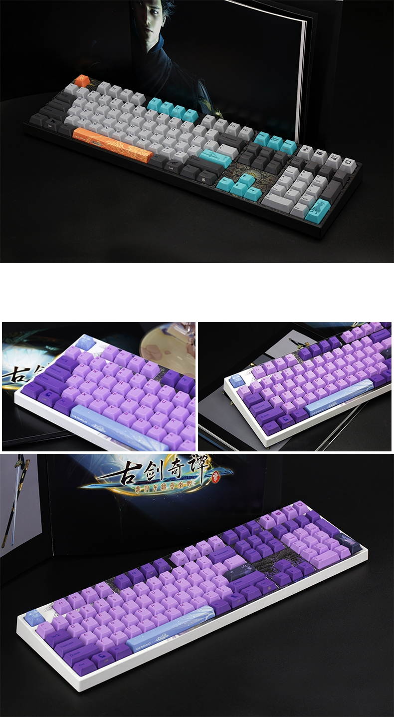 Varmilo  Ergonomic Design, Cool Exterior  108 Keys USB Wired Cable Detachable Cherry MX  Mechanical Gaming  Keyboard   For Office And Game, PBT Keycaps - VA108M Cen Ying Verison
