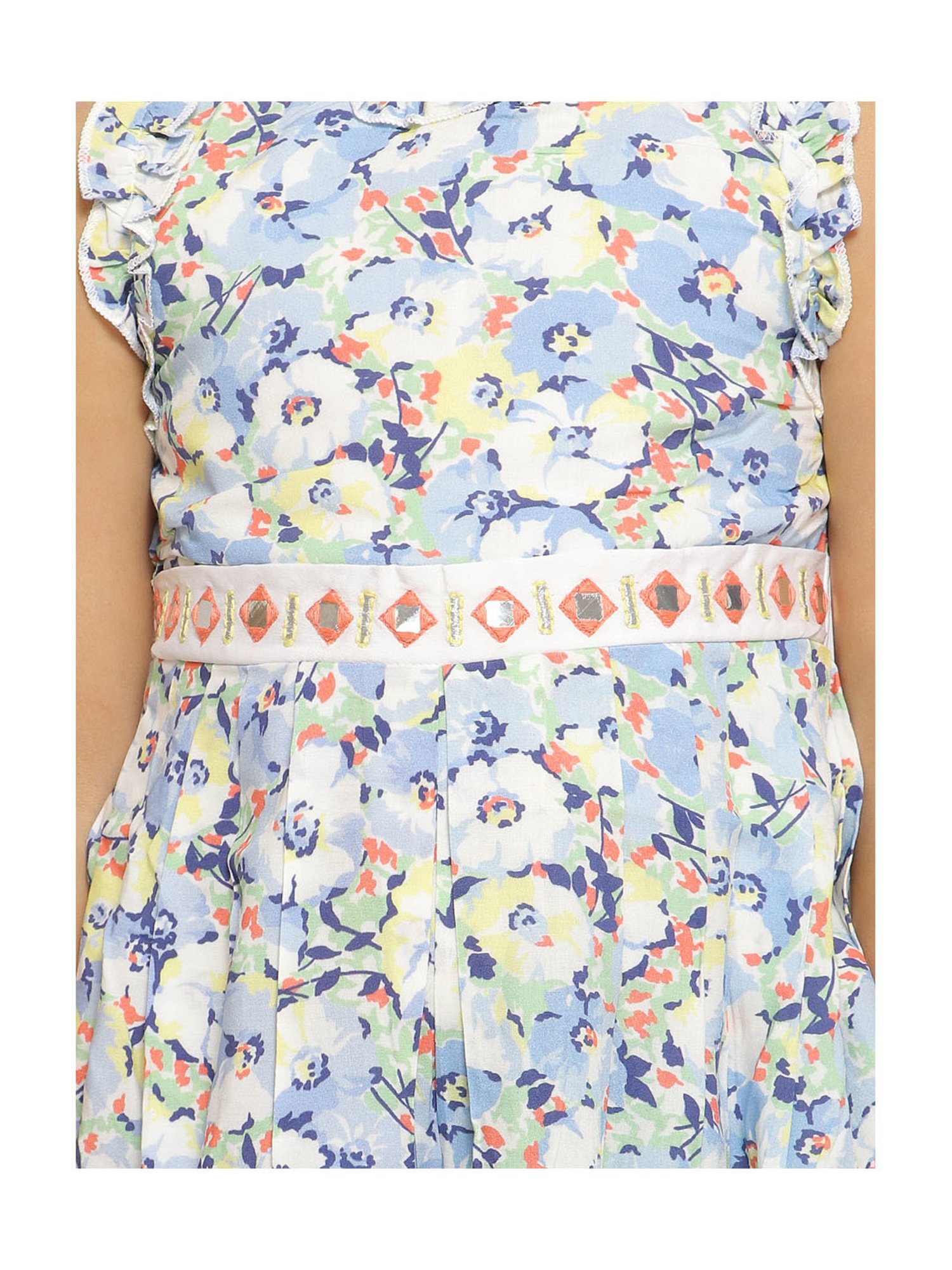 Nauti Nati Kids Multicolor Floral Print Jumpsuit