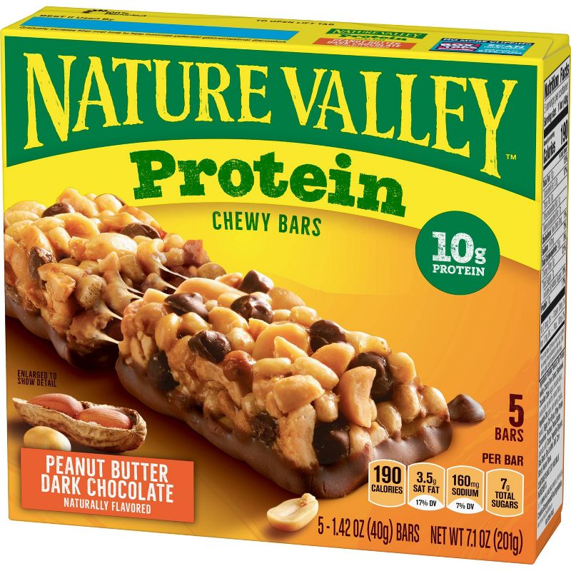 Nature Valley Peanut Butter Dark Chocolate Protein Chewy Bars - 5ct