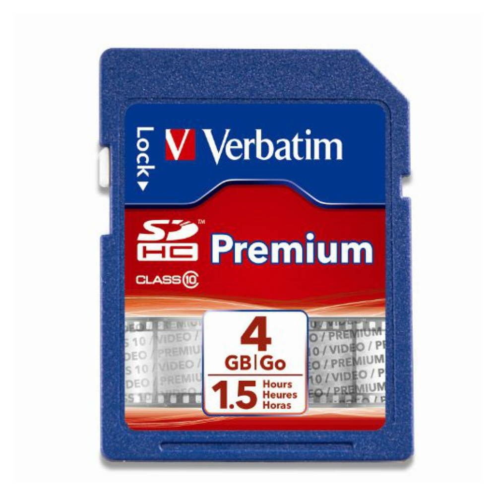 Verbatim PG0826b Verbatim Premium 4 GB SDHC Flash Memory Card
