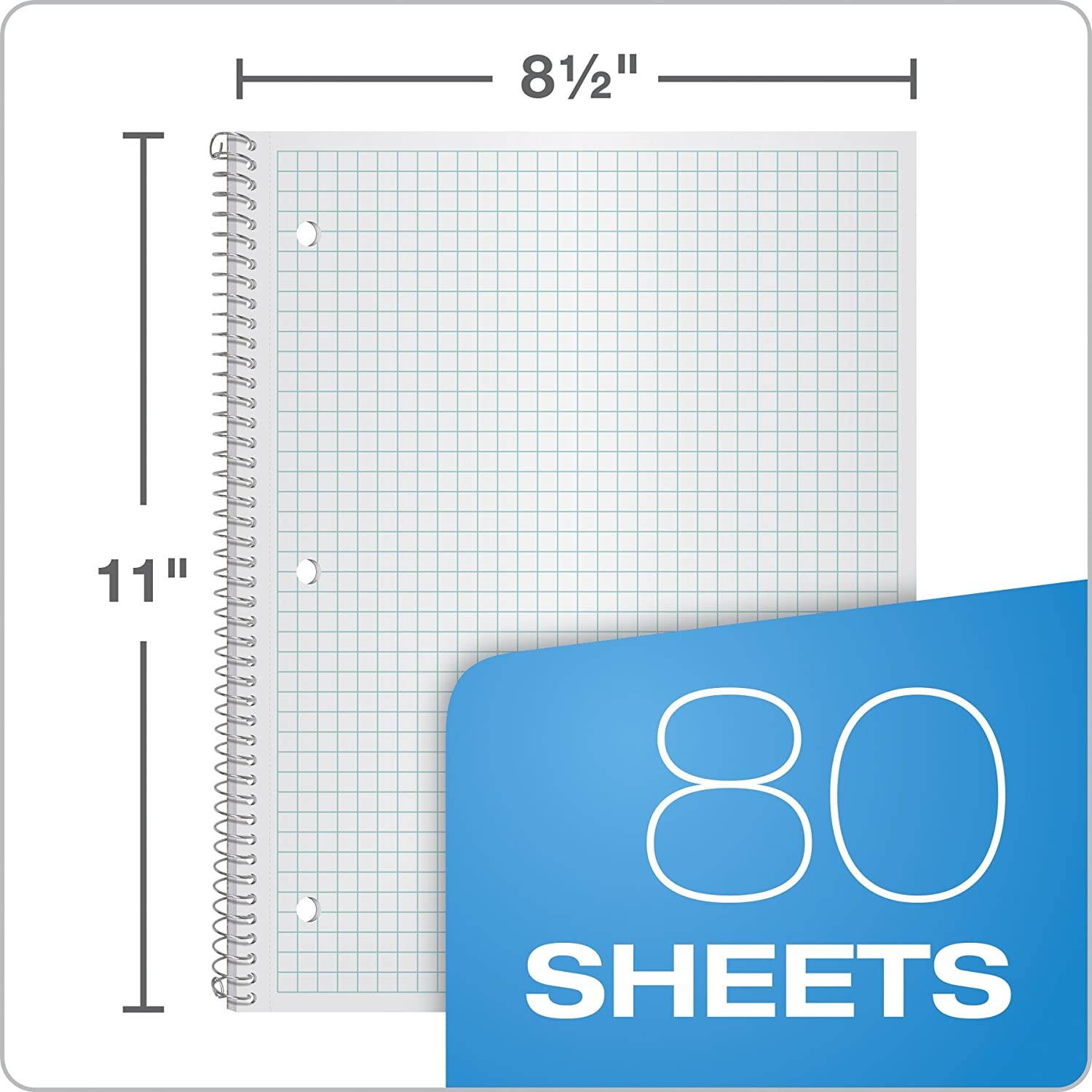 Earthwise by Oxford 25451 Recycled 1-Subject Notebooks, 11 x 8 1/2, WE, 3 Hole, 80 SH