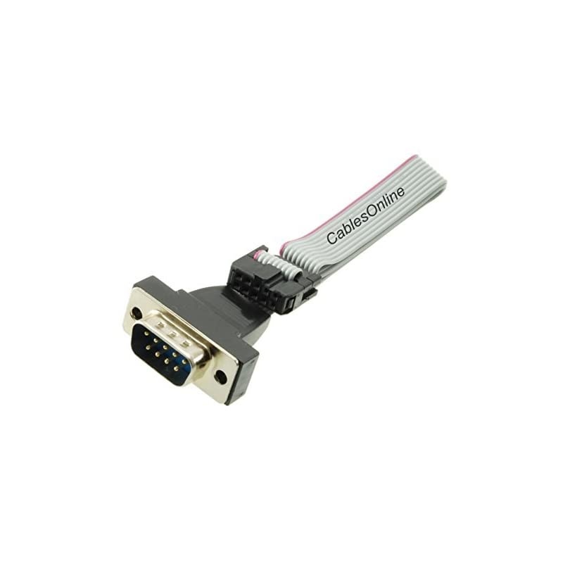 DB9 Male to 10Pin 2x5 IDC Female Motherboard Header RS232 Serial Adapter Cable ADI01