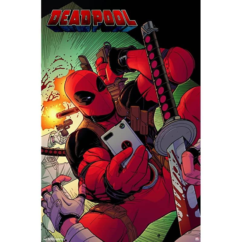 Marvel Comics Deadpool Selfie Wall Poster 22375 x 34 Unframed Version