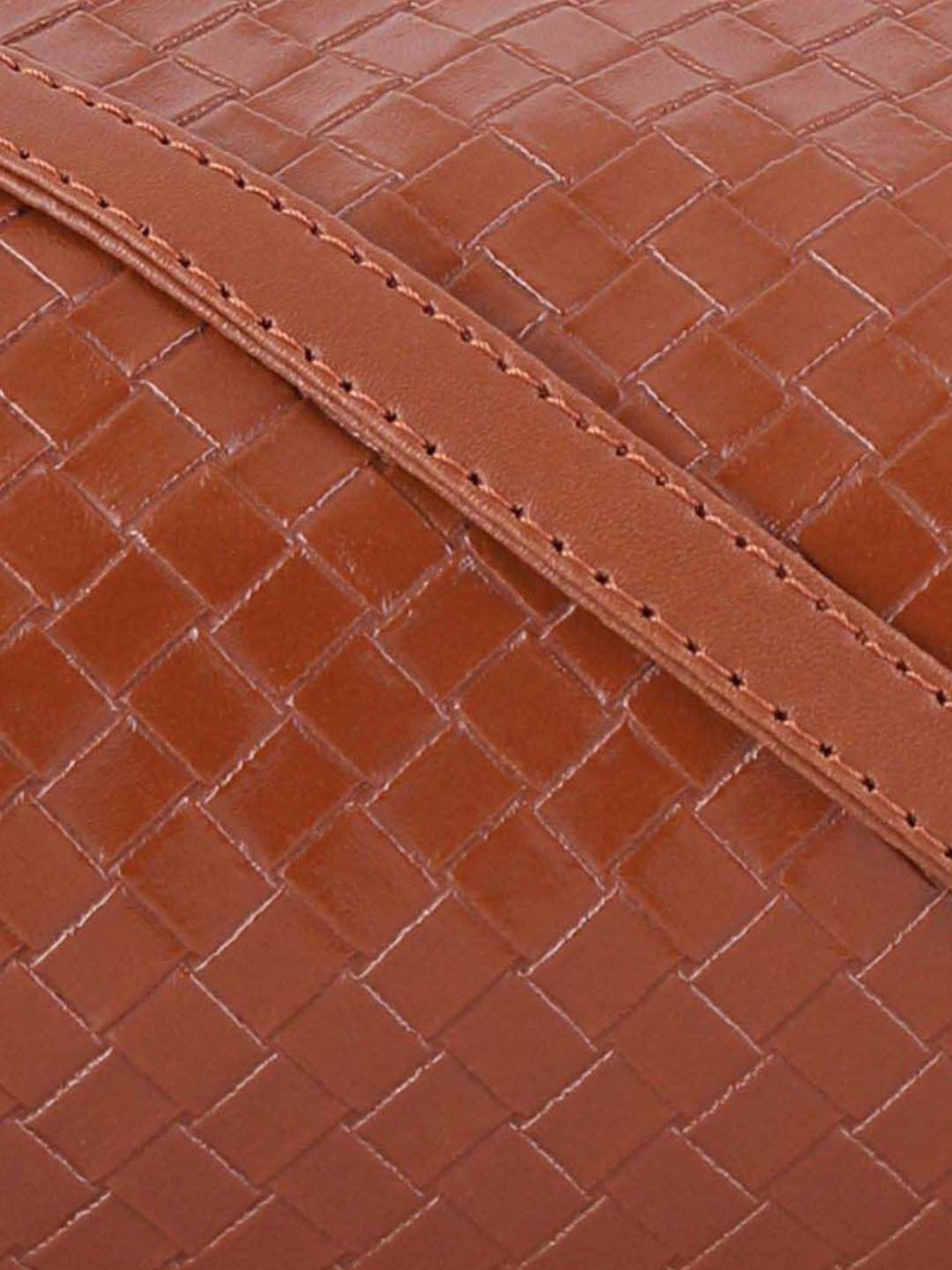 Toteteca Tan Textured Medium Sling Handbag