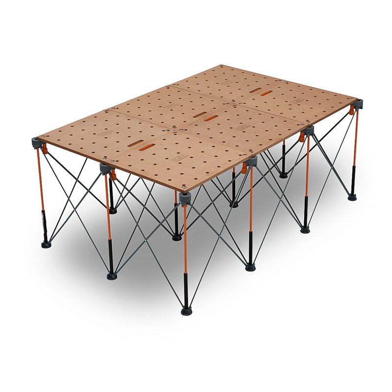 Bora Tool CK12S Heavy Duty Steel Portable Folding Centipede 4Ft x 6Ft x 30In Tall Workbench Work Stand Base with 4500 Pound Weight Capacity