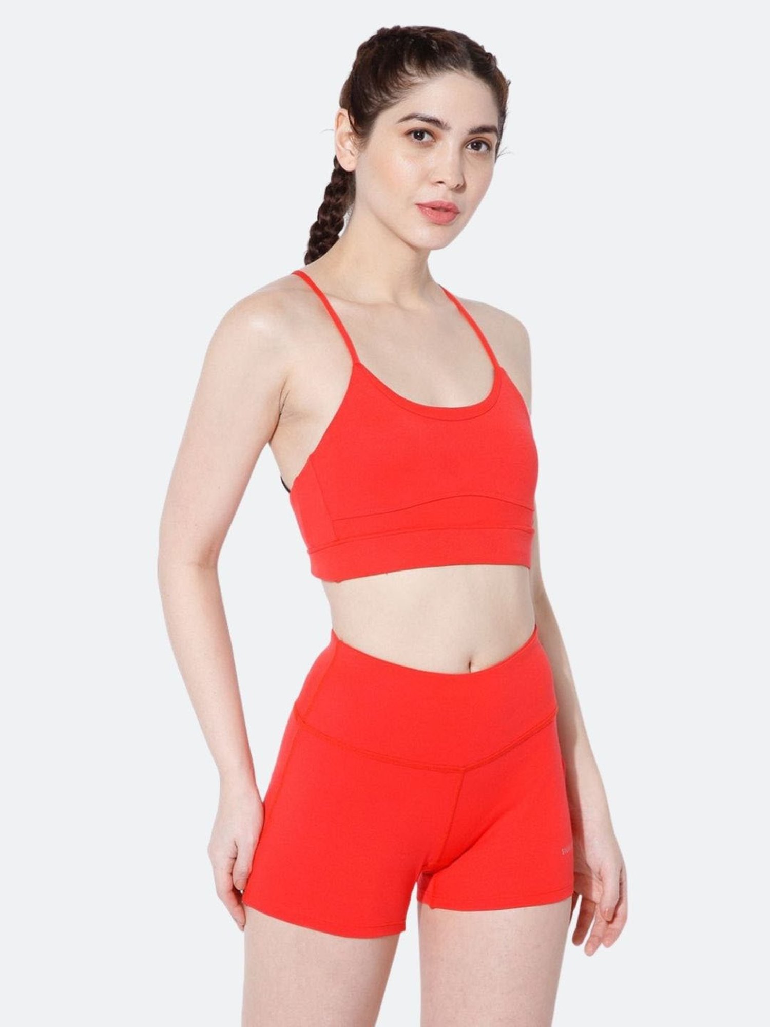 SILVERTRAQ Orange Medium Coverage Sports Bra