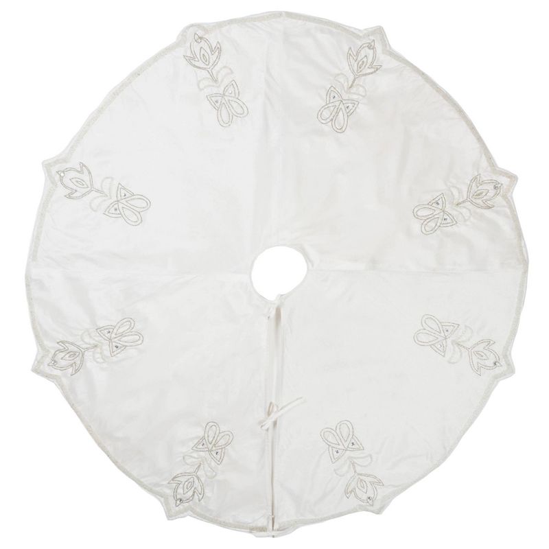 Saro Lifestyle Galvanized Christmas Tree Ring With Gold Rim