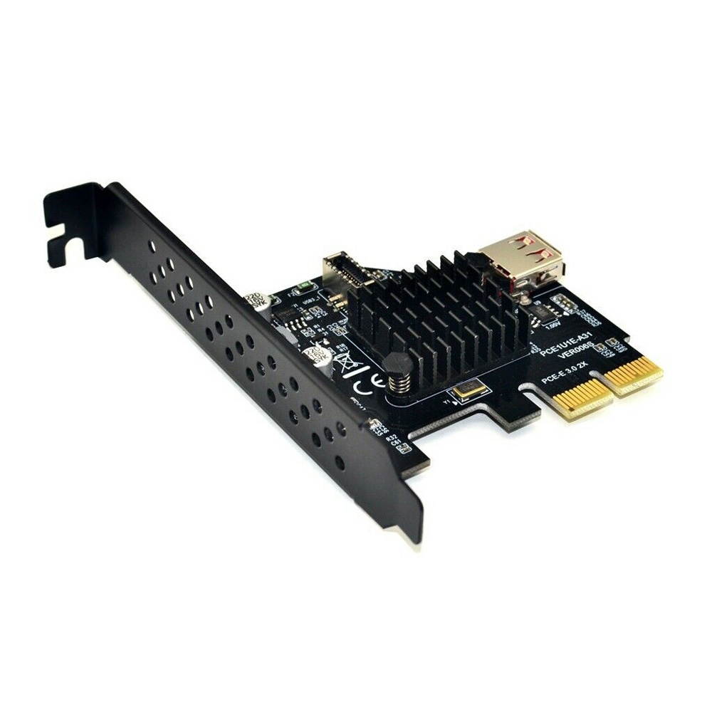 axGear PCIe to USB 3.1 Type E Front Panel Socket Adapter Card Express for Motherboard