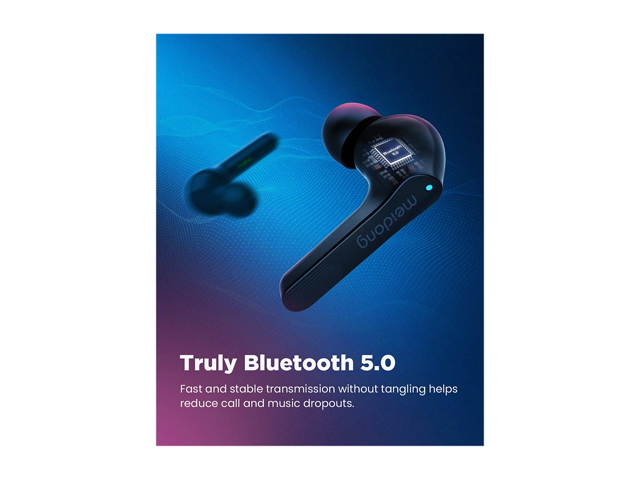 True Wireless Earbuds, Meidong Bluetooth Earbuds Headphones V5.0 KY06 in-Ear Earphones with Premium Sound and Deep Bass Smart Touch Control Built-in Mic Waterproof IPX6 Rchargable Charging Case Single