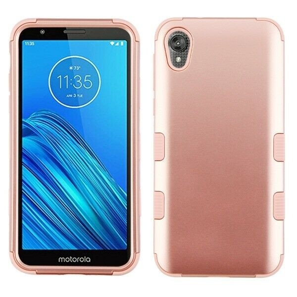 Moto E6 Rose Gold/Rose Gold TUFF Hybrid Phone Case Cover