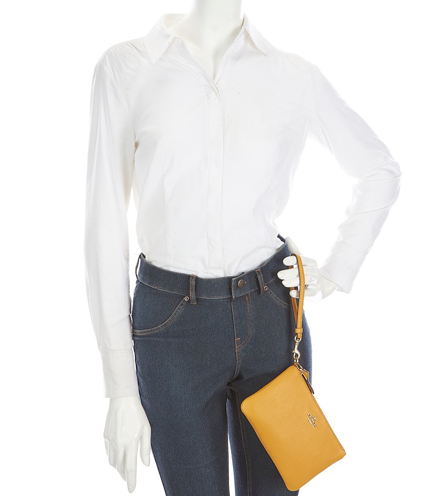 HOBO Link Leather Zip Wristlet