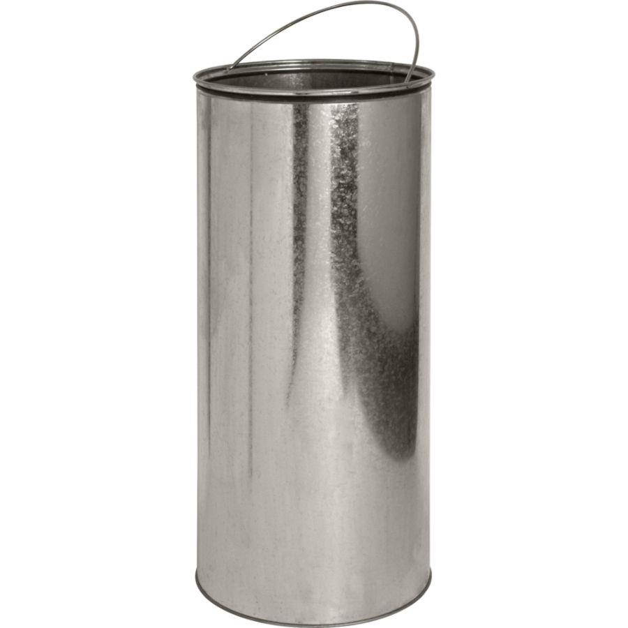 Genuine Joe Round-Top Pedal Receptacle Bin - Steel - Stainless Steel