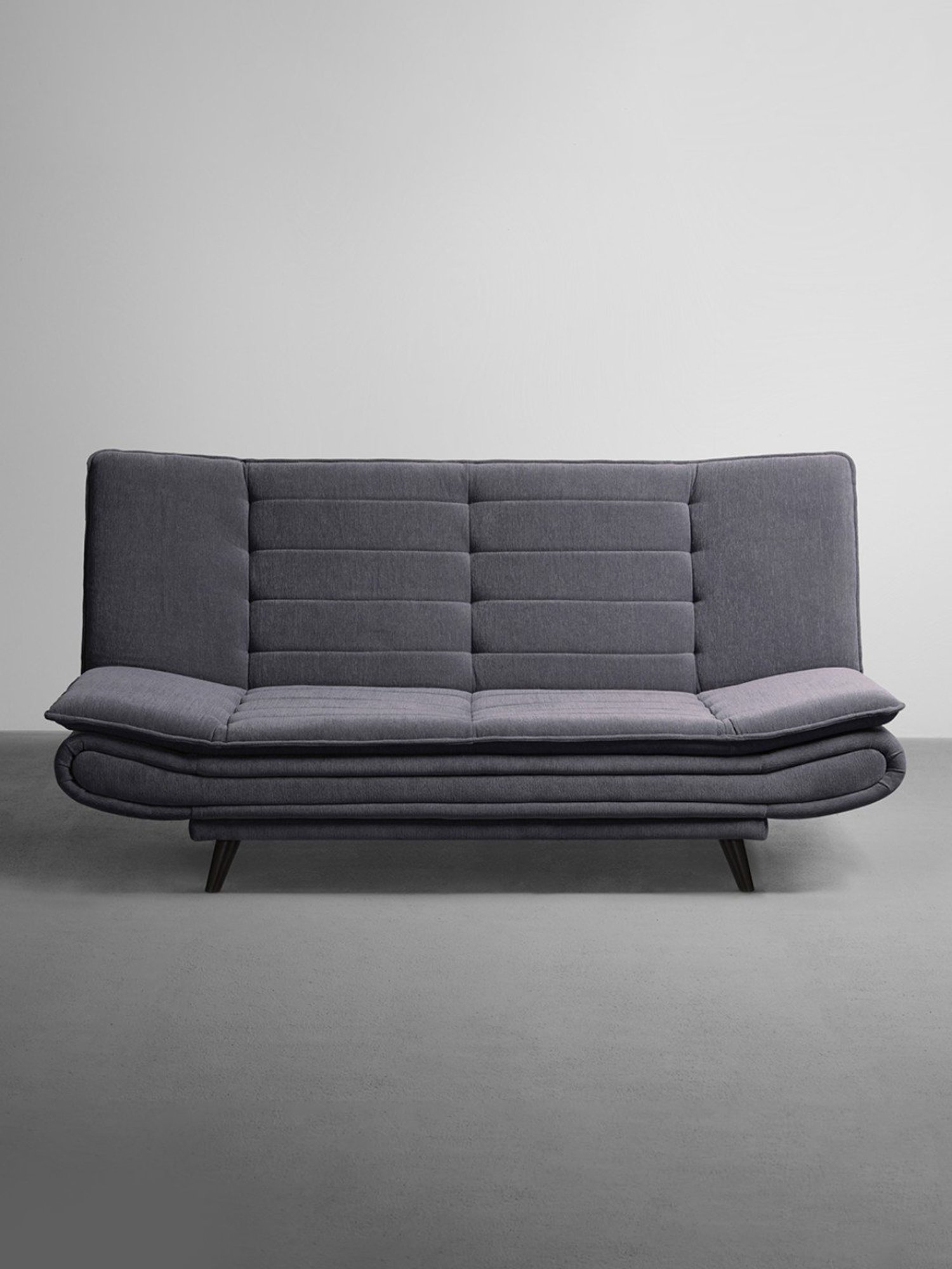 Sleepyhead Ash Grey Fabric Foldable 3 Seater Sofa Cum Bed