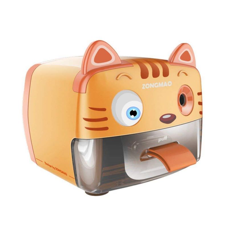 Electric Pencil Sharpener,Heavy Duty Helical Blade Sharpeners for Kids Artists Classroom Office School,Auto-Stop Feature for No.2 and Colored Pencils,Cute Tiger