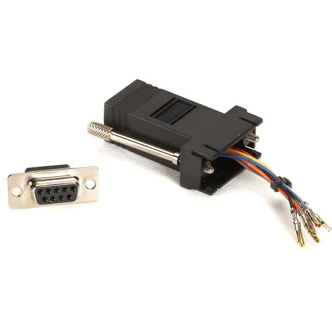 MODULAR ADAPTER DB9-F TO RJ45-F THMB BK