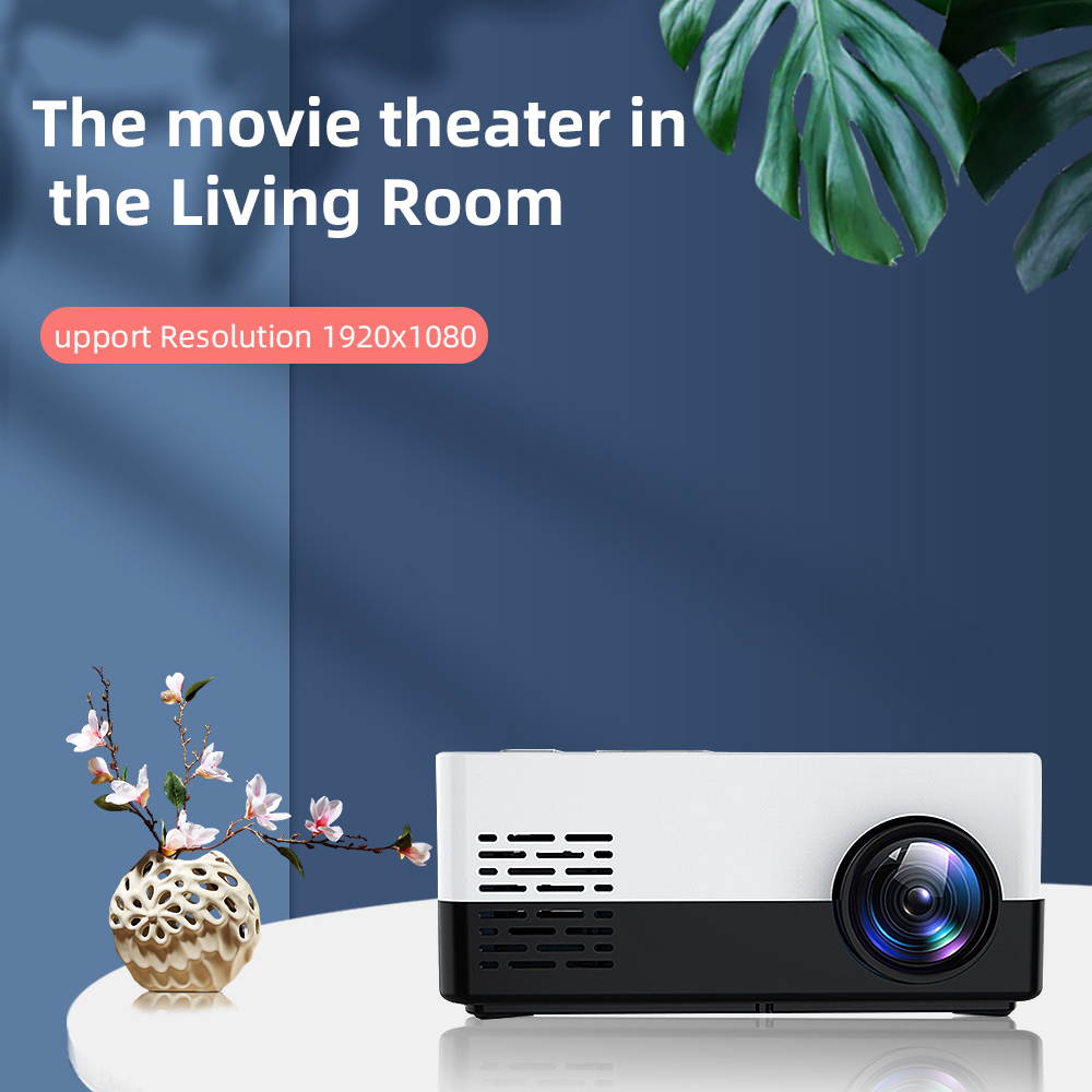 Portable LED Mini Projector Supports 1080P Full HD Supported HDMI USB Audio Projector Home Media Video Player