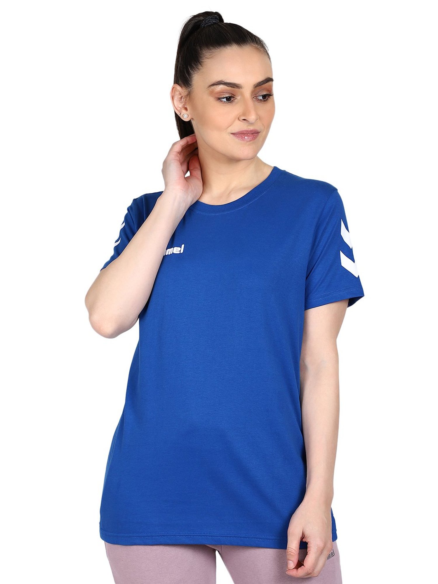 Hummel Blue Logo Printed T-Shirt
