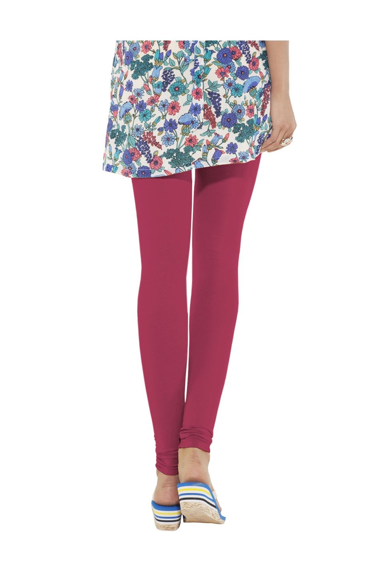 Go Colors Dark Pink Skinny Fit Churidar