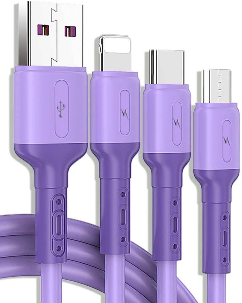 EVERY-BOBO Multi Charger Cable 1.2m 3 in 1 Multiple USB Cable Connector USB Multiple Charg