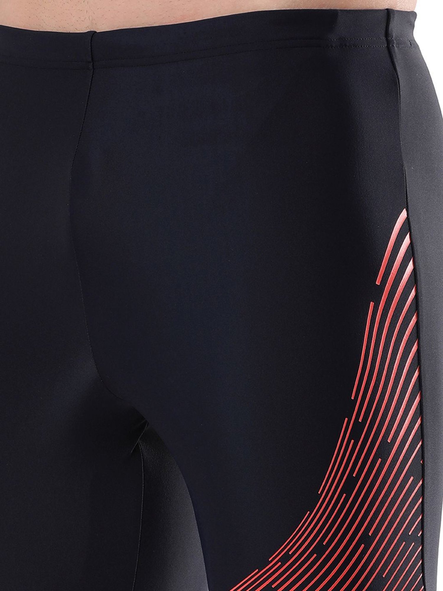 Speedo Navy Regular Fit Printed Sports Shorts