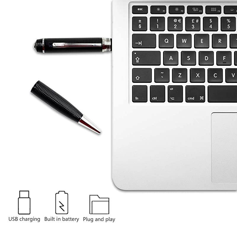 Hidden Spy Pen Camera HD 1080P Portable Digital Video Recorder with Photo Taking USB Port Covert Cam Wireless Mini DV Cam Multifunction Ink Pen Camcorder for Conference and Home Video Only