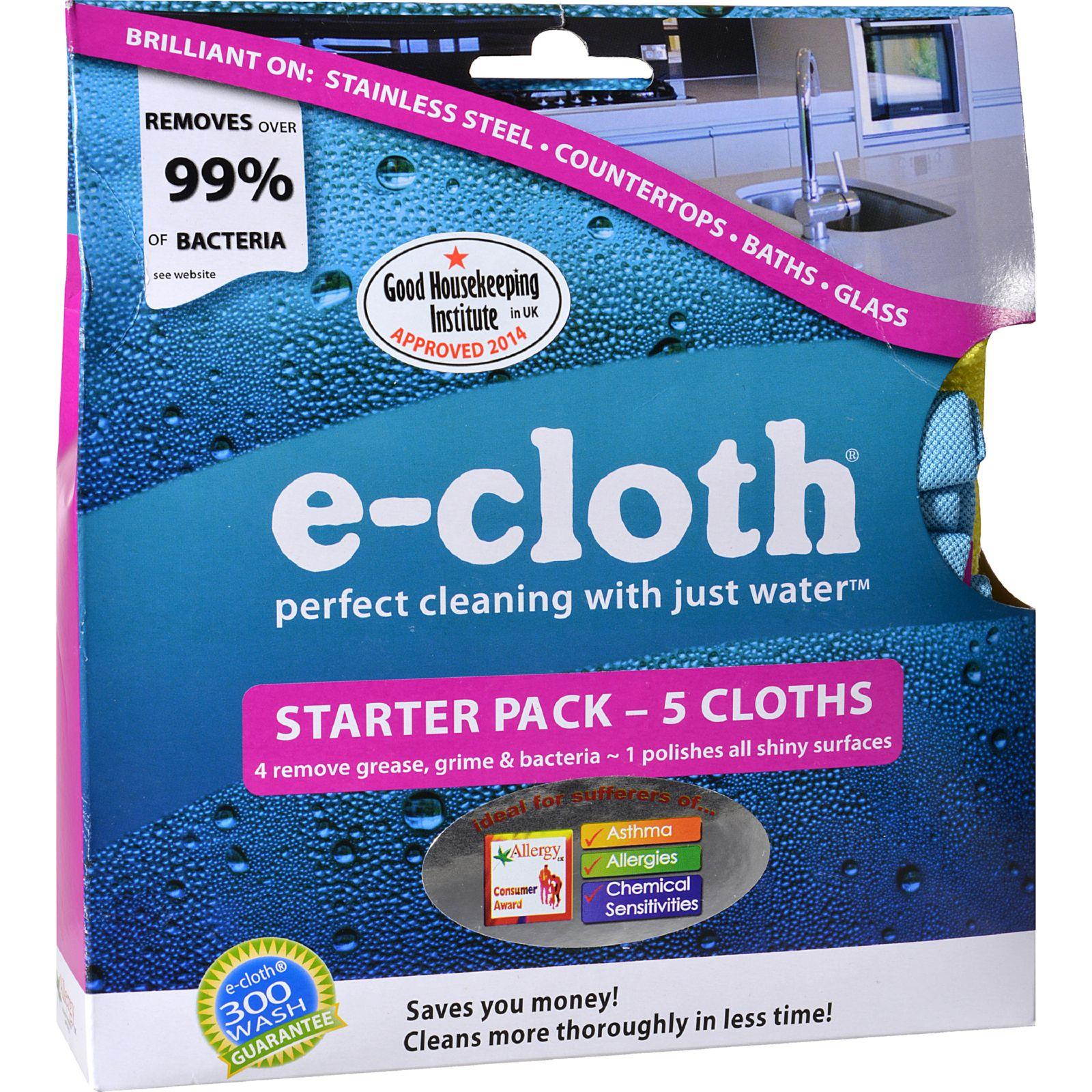 E-Cloth 1137991 Starter Cloth Pack 5 Pack