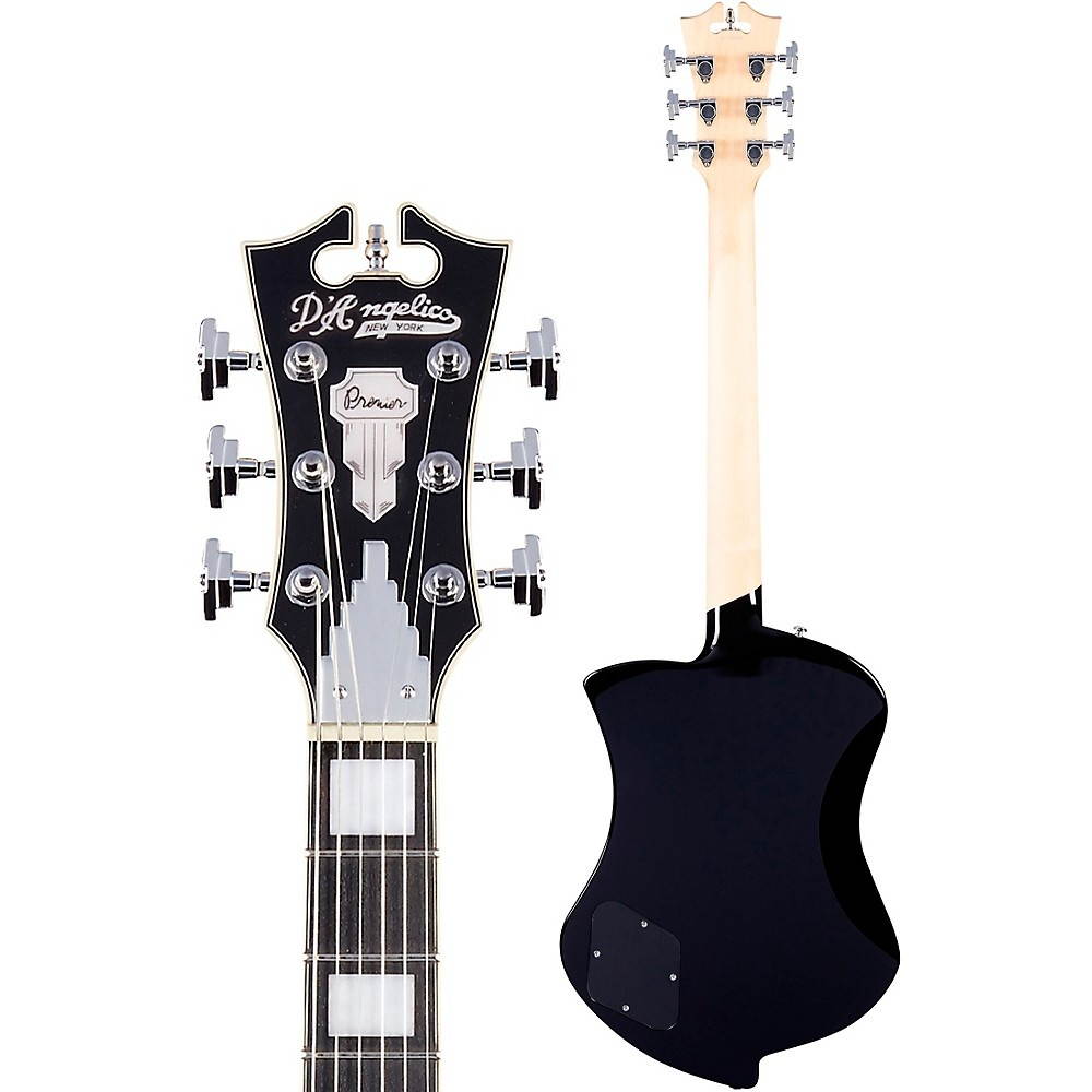 D'Angelico Premier Series Ludlow Electric Guitar with Stopbar Tailpiece Black