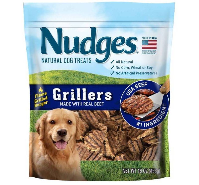 Nudges Grillers Beef Burger Dog Treats - 16oz