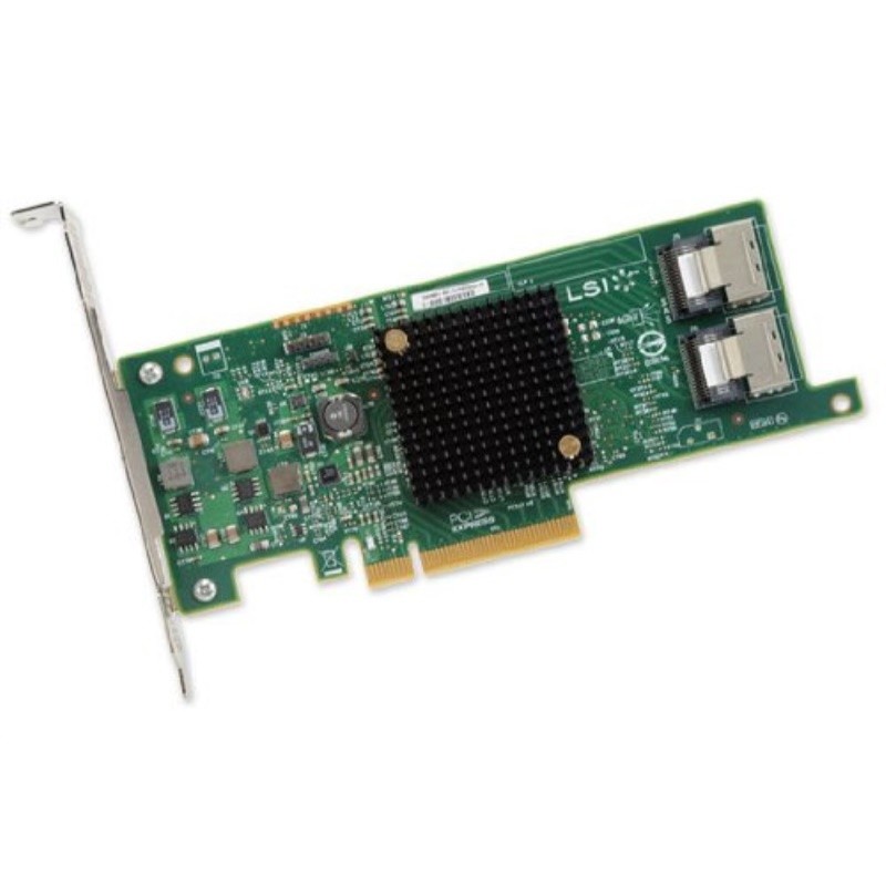 LSI Logic Controller Card LSI00301 SAS 9207-8i 8Port Internal SAS/SATA 6Gb/s PCI Express Single Retail