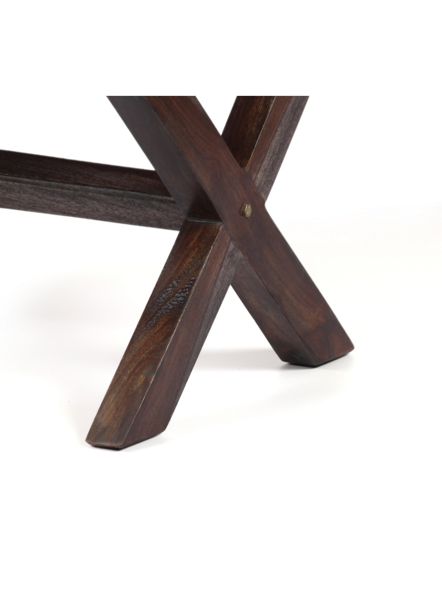 Ikiriya Rosslyn Solid Pink & Brown Wood Stool