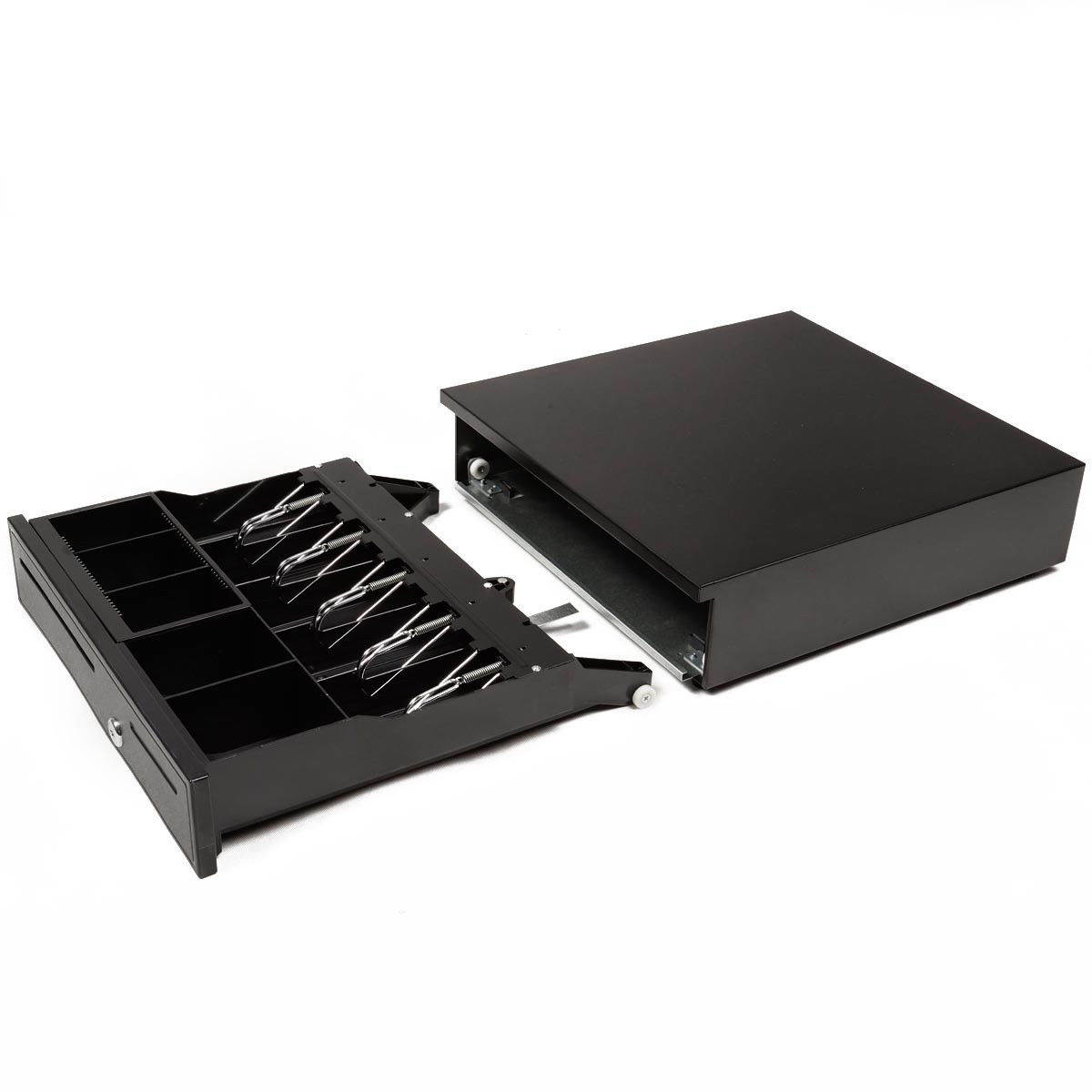 Cash Drawer Box Works Compatible Epson/Star POS Printers w/5Bill & 5 Coin Tray