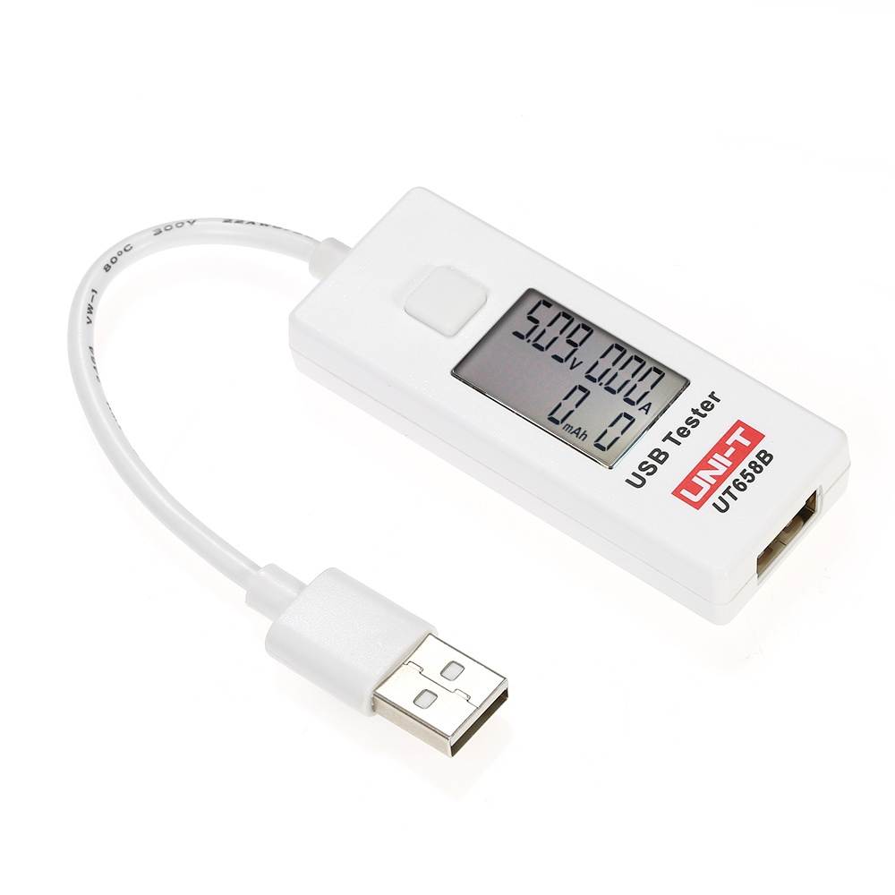 UNI-T UT658B USB LCD Digital Voltage Current Meter U Disk Voltmeter Ameter Charging Capacity Tester DC3~9V 0~3.5A