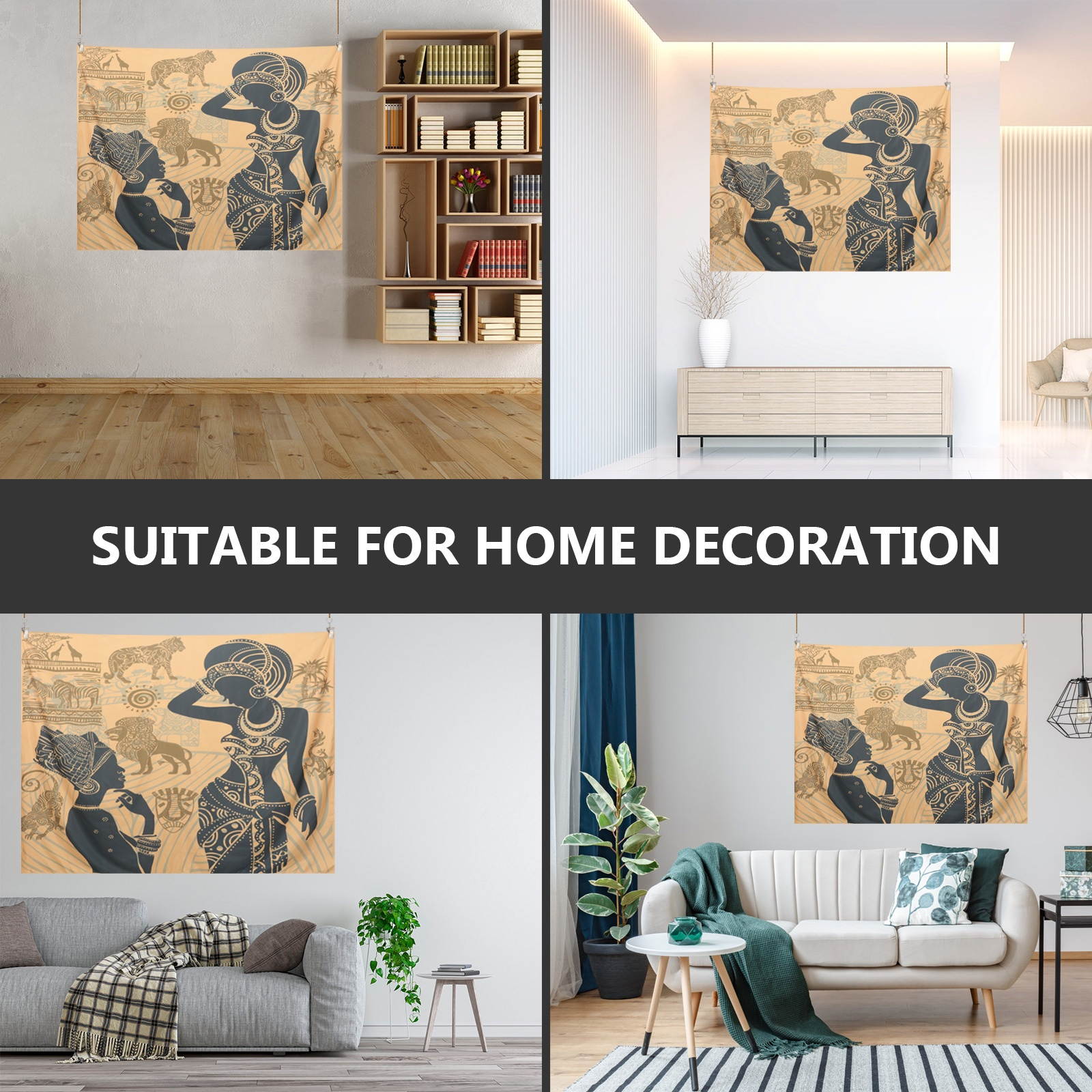 1pc Wall Hanging Tapestry Wall Art Decoration African Women Background Cloth